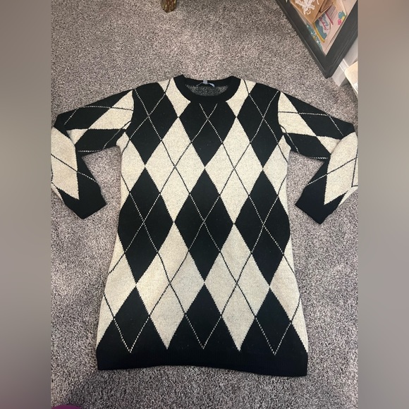 EUC Courtney Grow x Antonio Melani Cleo Argyle Sweater Dress S - Picture 2 of 10